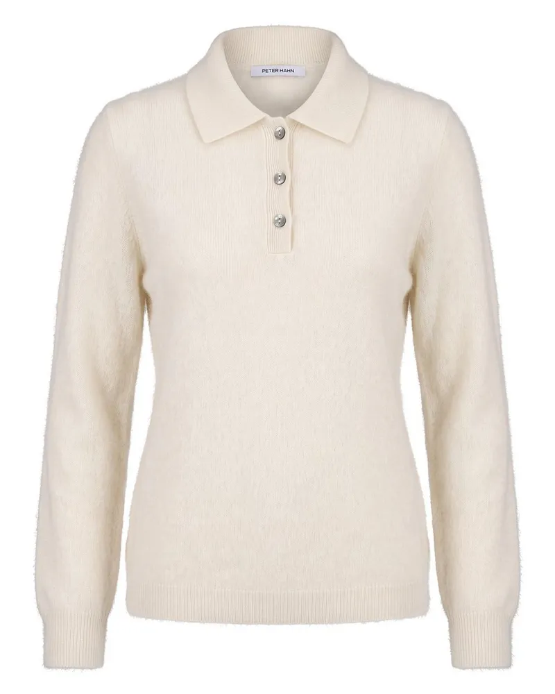 Peter Hahn Polo-Pullover  weiss Weiss