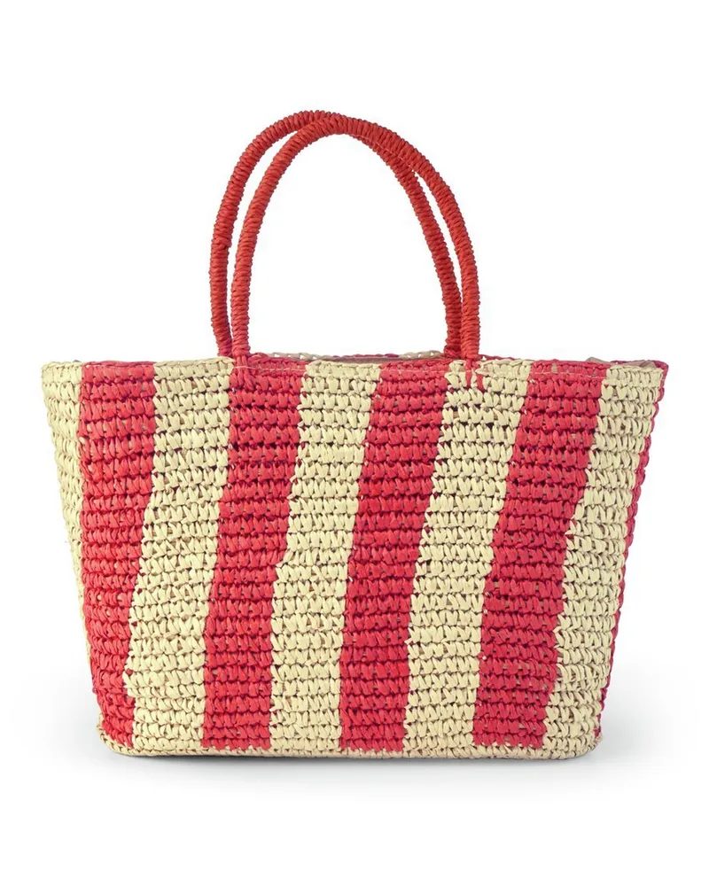 Peter Hahn Tasche aus 100% Papierstroh  rot Rot
