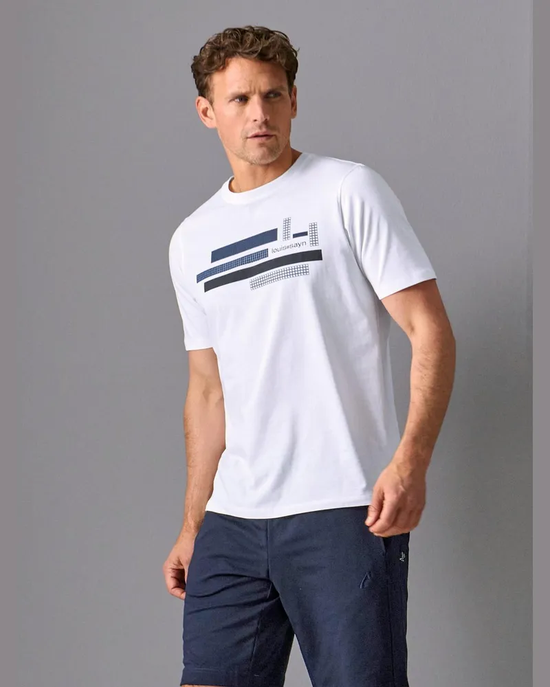 Louis Sayn Rundhals-Shirt  weiss Weiss