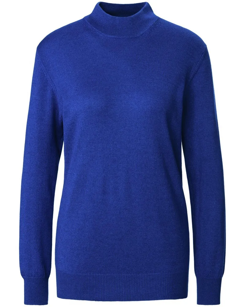Peter Hahn Stehbund-Pullover Modell Sabrina  Seide/Kaschmir blau Blau
