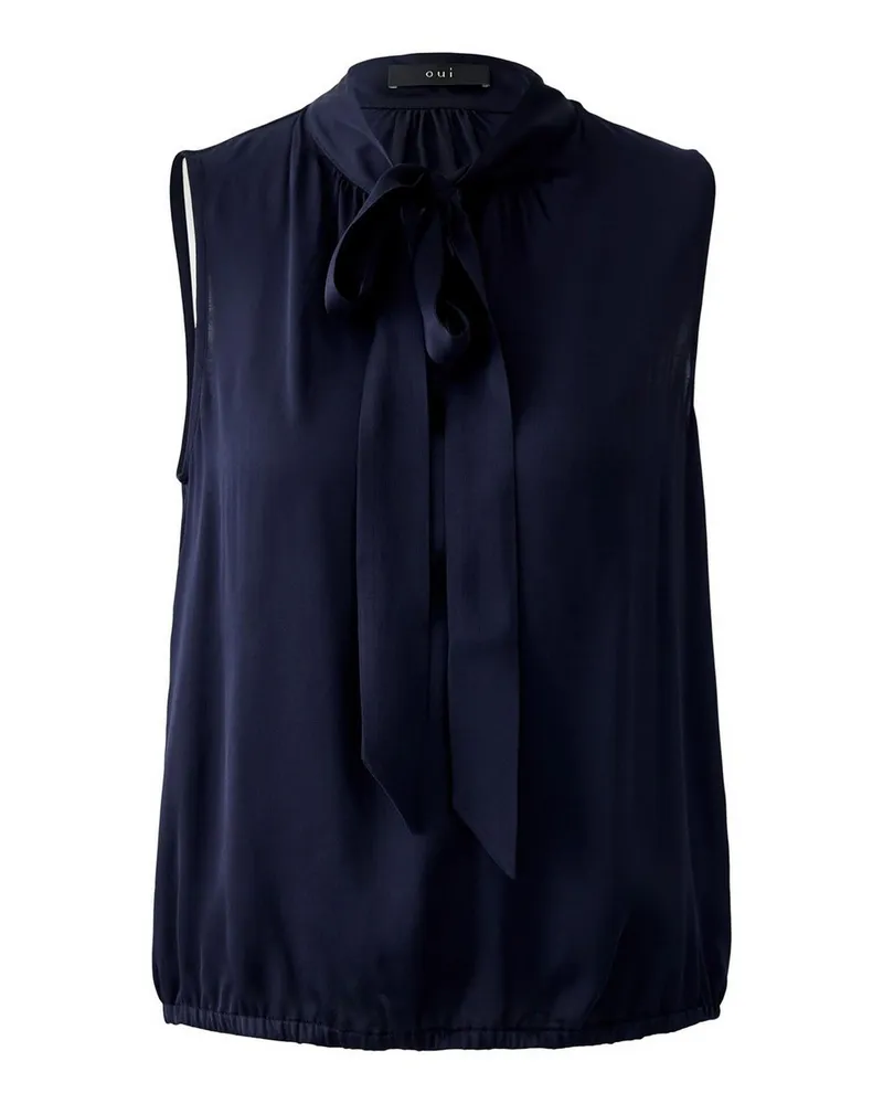 Oui  Ärmellose Bluse  blau Blau
