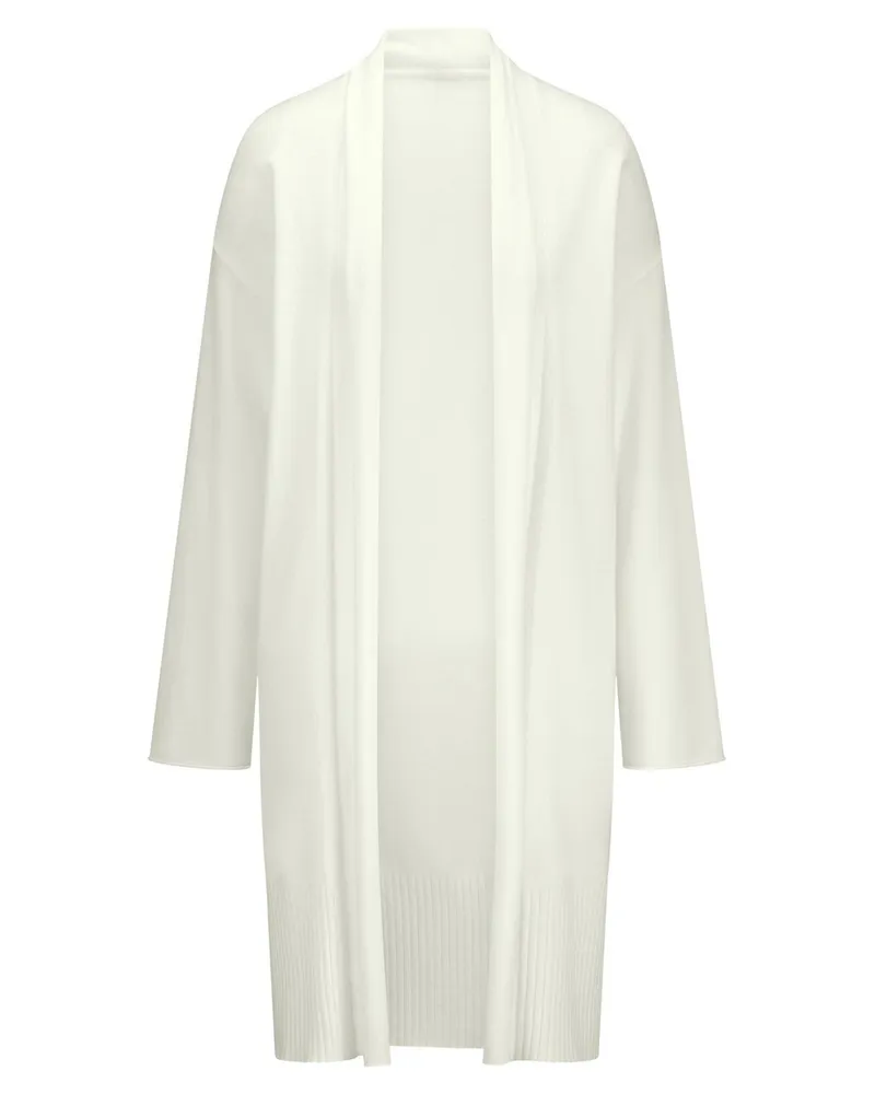 Peter Hahn Long-Strickjacke  weiss Weiss