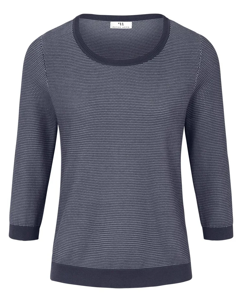 Peter Hahn Rundhals-Pullover aus 100% SUPIMA®-Baumwolle  blau Blau