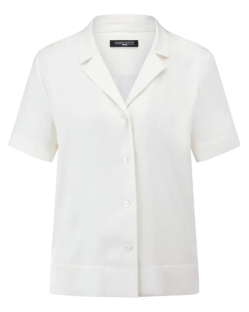 FADENMEISTER BERLIN Bluse Reverskragen  weiss Weiss