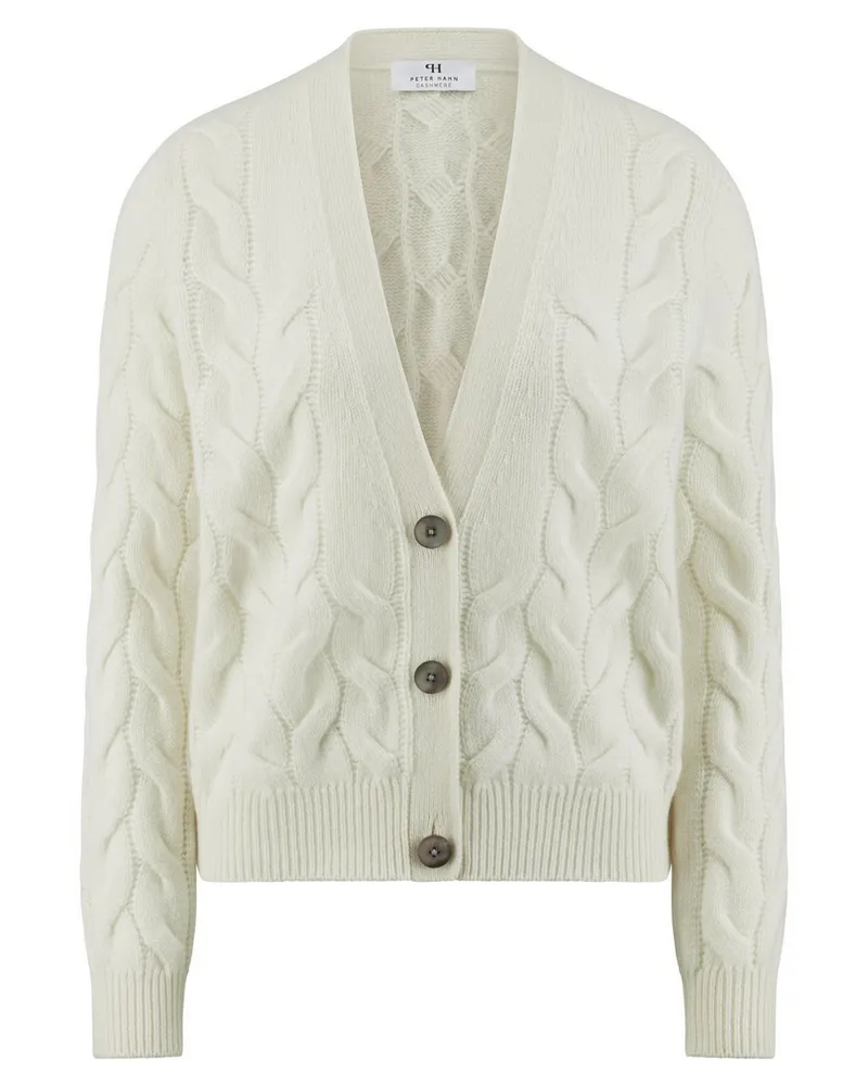 Peter Hahn Strickjacke  Cashmere weiss Weiss