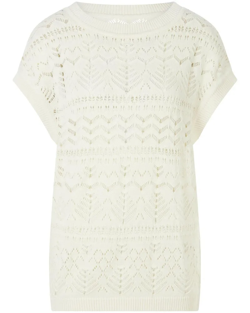 Peter Hahn Rundhals-Pullover  weiss Weiss