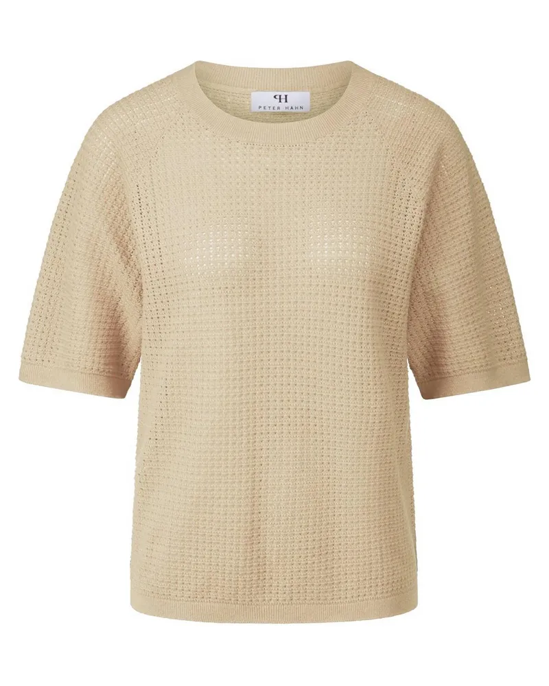 Peter Hahn Rundhals-Pullover  beige Beige