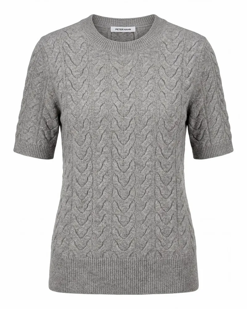 Peter Hahn Rundhals-Pullover  grau Grau