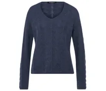 V-Pullover  blau
