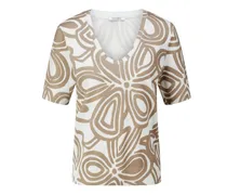 Rundhals-Pullover  beige