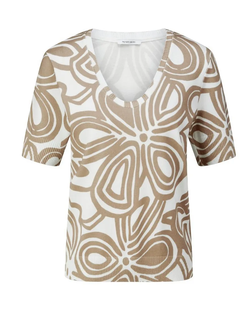 Peter Hahn Rundhals-Pullover  beige Beige