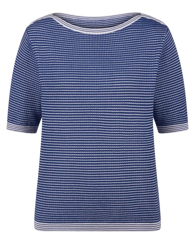 Peter Hahn Pullover U-Boot-Ausschnitt  blau Blau