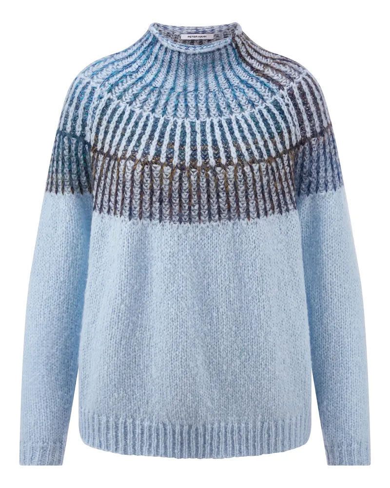 Peter Hahn Pullover Stehkragen  blau Blau