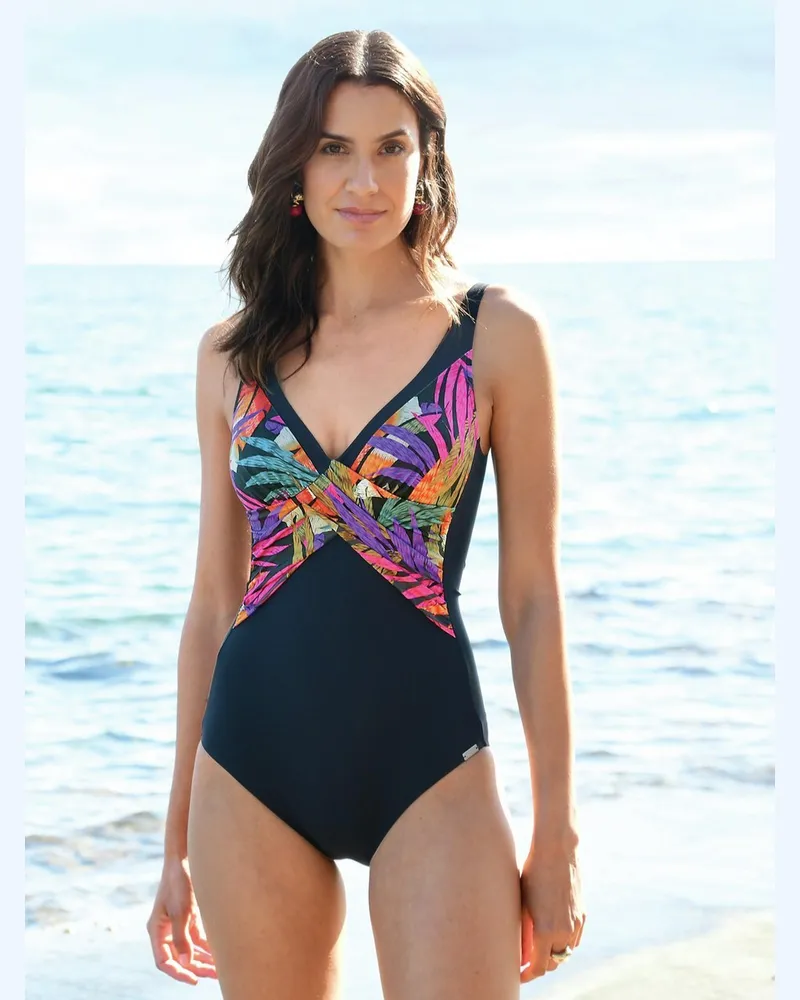 Charmline Badeanzug  schwarz Schwarz