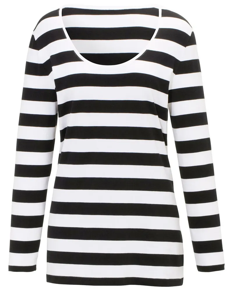 Anna Aura Rundhals-Shirt  schwarz Schwarz