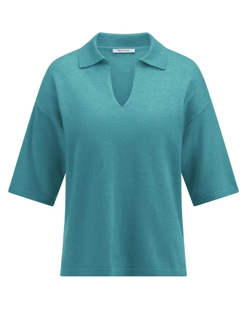 Peter Hahn Polo-Pullover  blau Blau