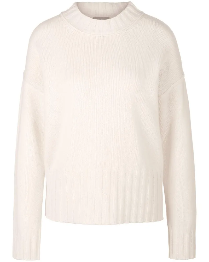 Include Rundhals-Pullover aus Schurwolle und Kaschmir  weiss Weiss