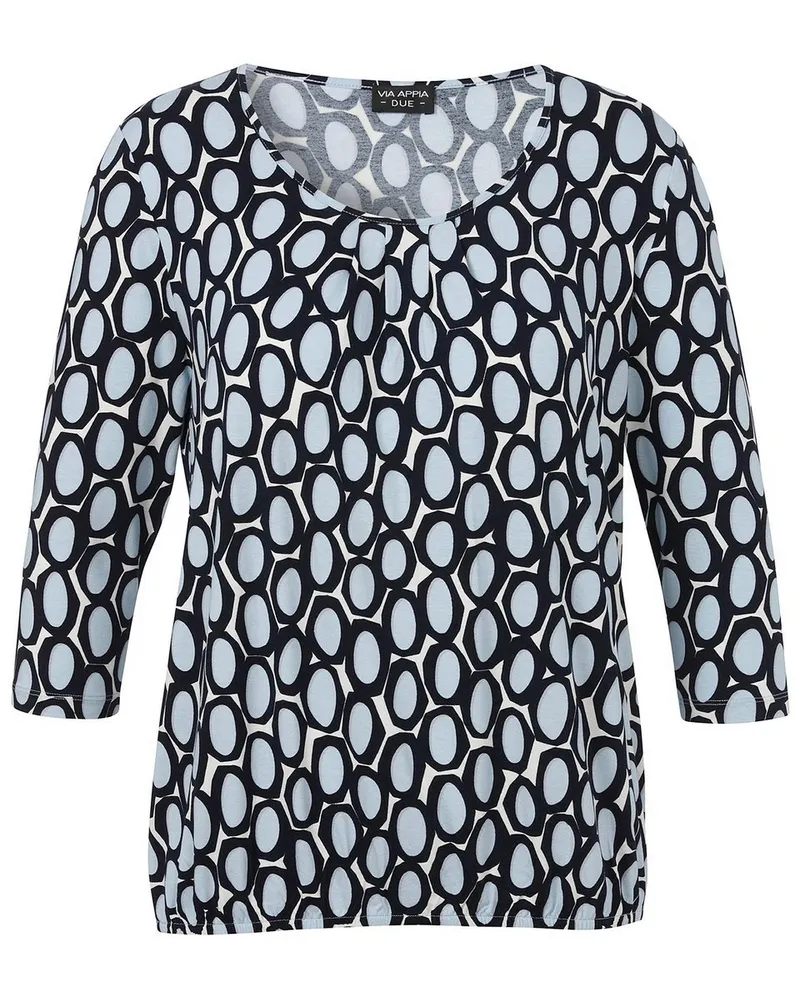 Via Appia Due Rundhals-Shirt 3/4-Arm  blau Blau