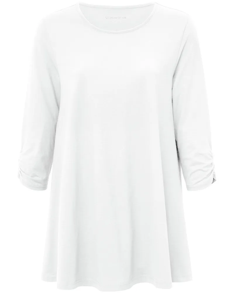Green Cotton Rundhals-Longshirt Filippa  weiss Weiss