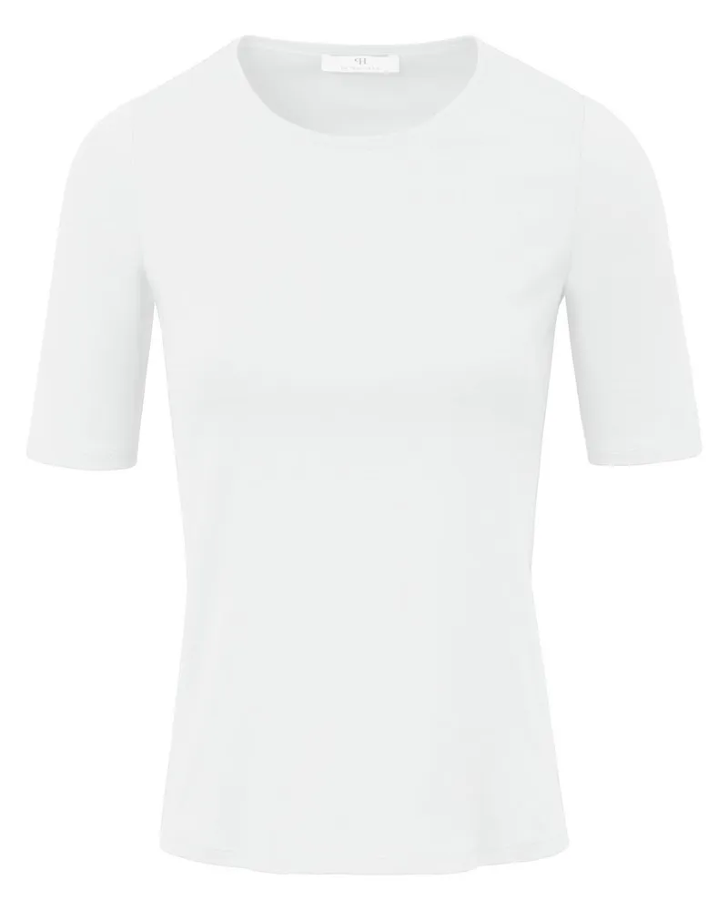 Peter Hahn Rundhals-Shirt  weiss Weiss