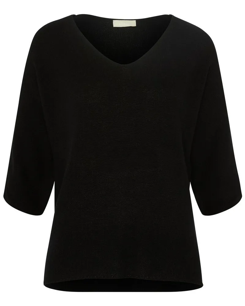Include V-Pullover aus 100% Kaschmir  schwarz Schwarz