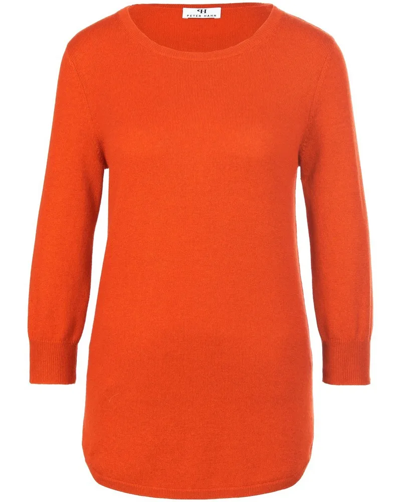 Peter Hahn Rundhals-Pullover aus Seide und Kaschmir  Seide/Kaschmir orange Orange
