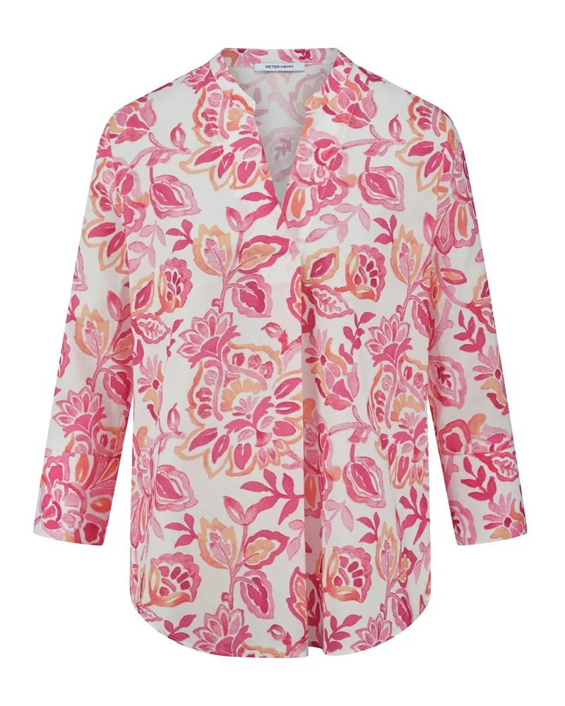 Peter Hahn Bluse Rundhals-Ausschnitt  weiss Weiss