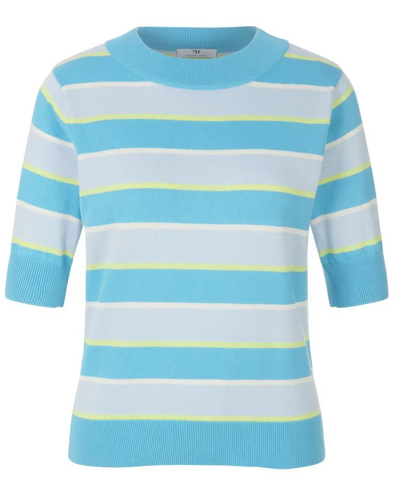 Peter Hahn Rundhals-Pullover  blau Blau