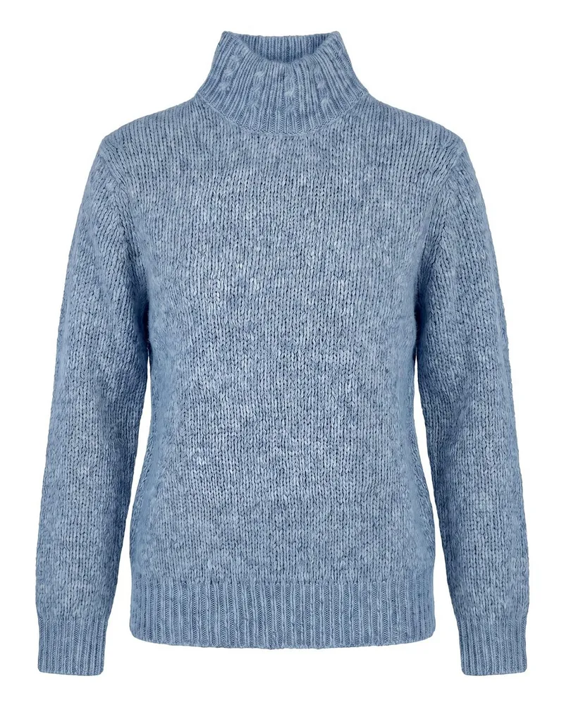 Peter Hahn Pullover Stehkragen  blau Blau