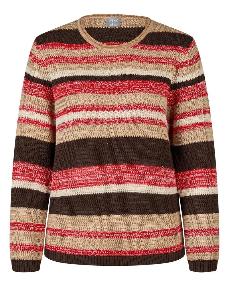 Rabe Rundhals-Pullover  mehrfarbig Mehrfarbig