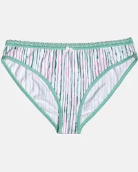 Vatter Bikini Slip "Steady Suzie" Mint Stripes Weiss