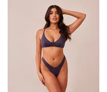 Ribbed Triangle BH - Charcoal Blue