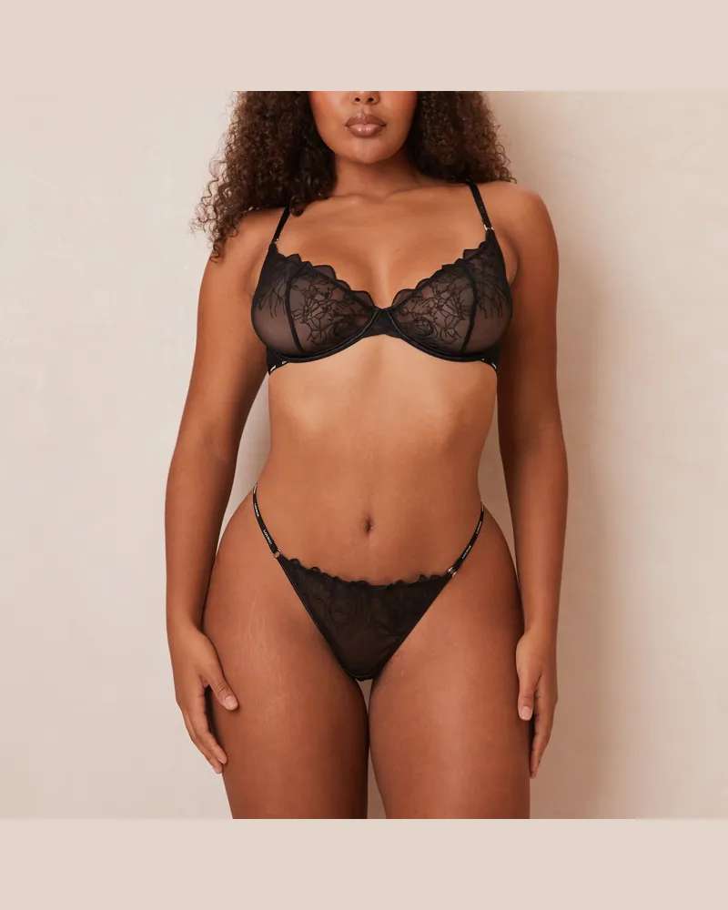 Lounge Illustration Balcony BH - Schwarz Black