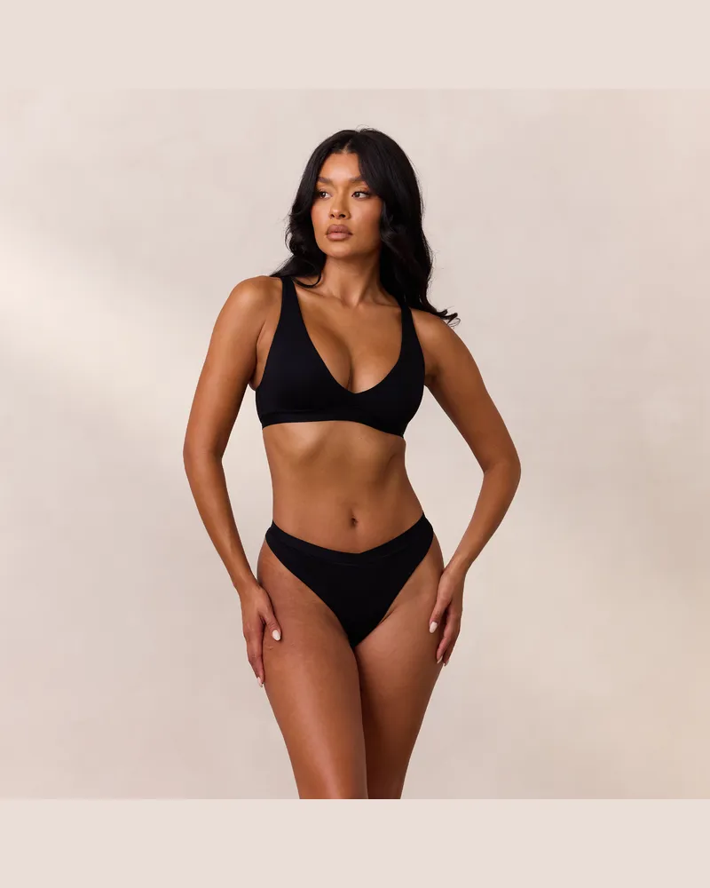 Lounge Everyday Comfort Triangel-BH - Schwarz Nylon  Elastan - 4-Wege-Stretch-Gewebe - Lounge Schwarz