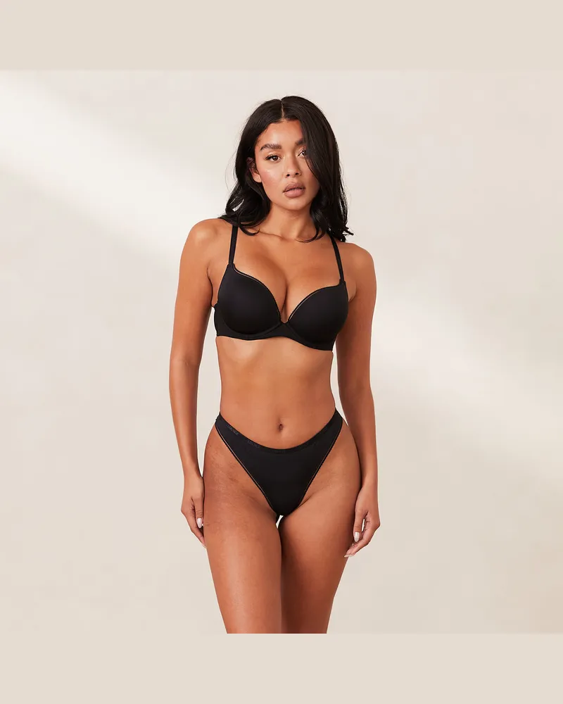 Lounge Comfort Stark Push-Up T-Shirt BH - Schwarz Black