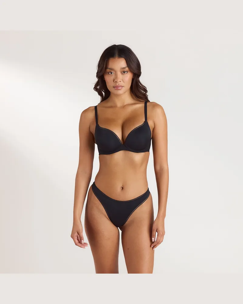 Lounge Comfort High Push-Up BH - Schwarz Black