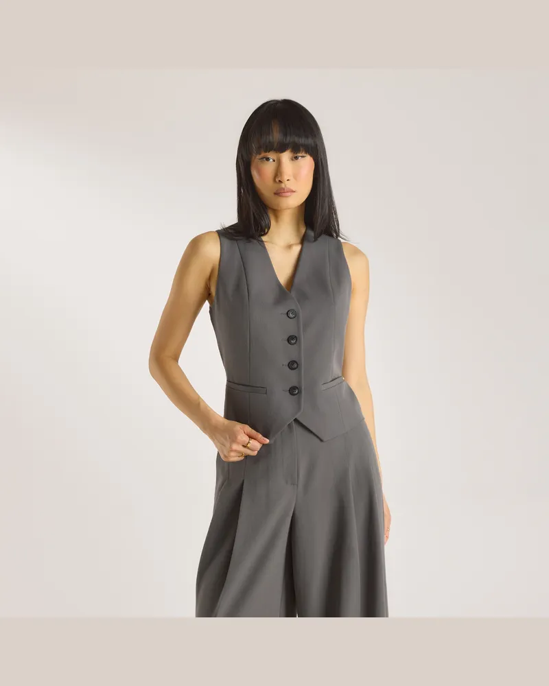 Lounge Tailored-Weste - Anthrazit Charcoal