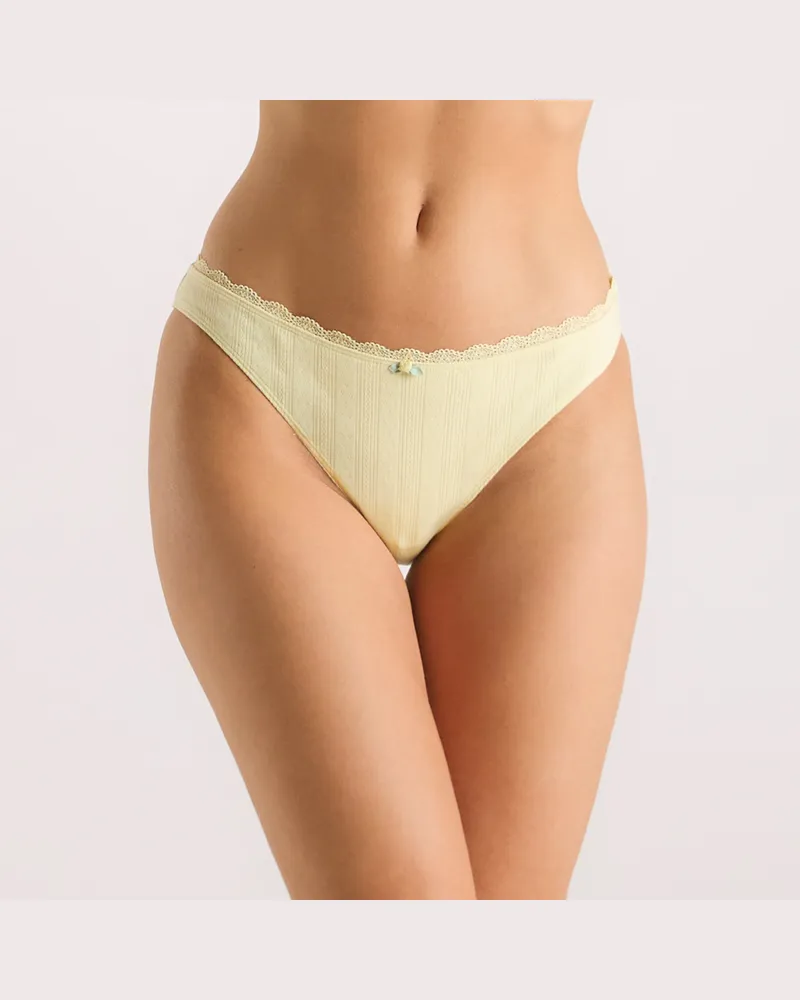 Lounge Pointelle Slip - Butterblume Yellow