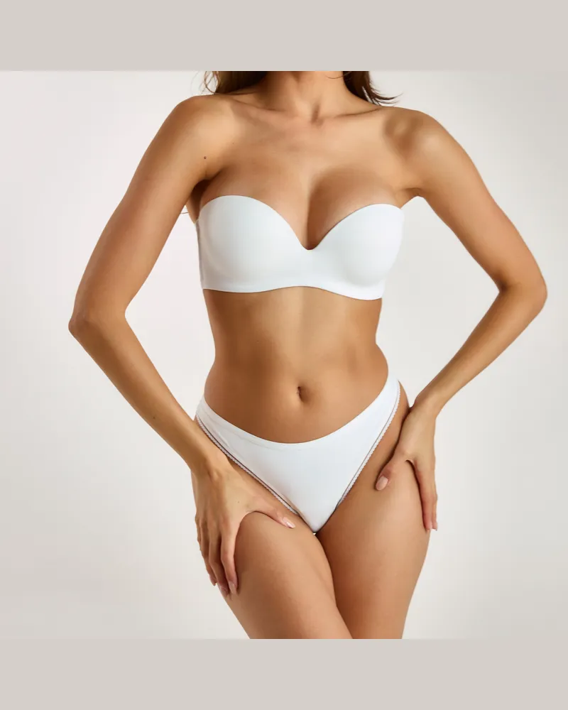 Lounge Trägerloser Bugel-BH  - Weiss White