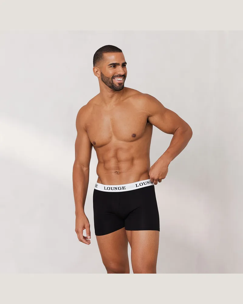 Lounge Everyday Herren-Boxer (3er Paket) - Schwarz Black