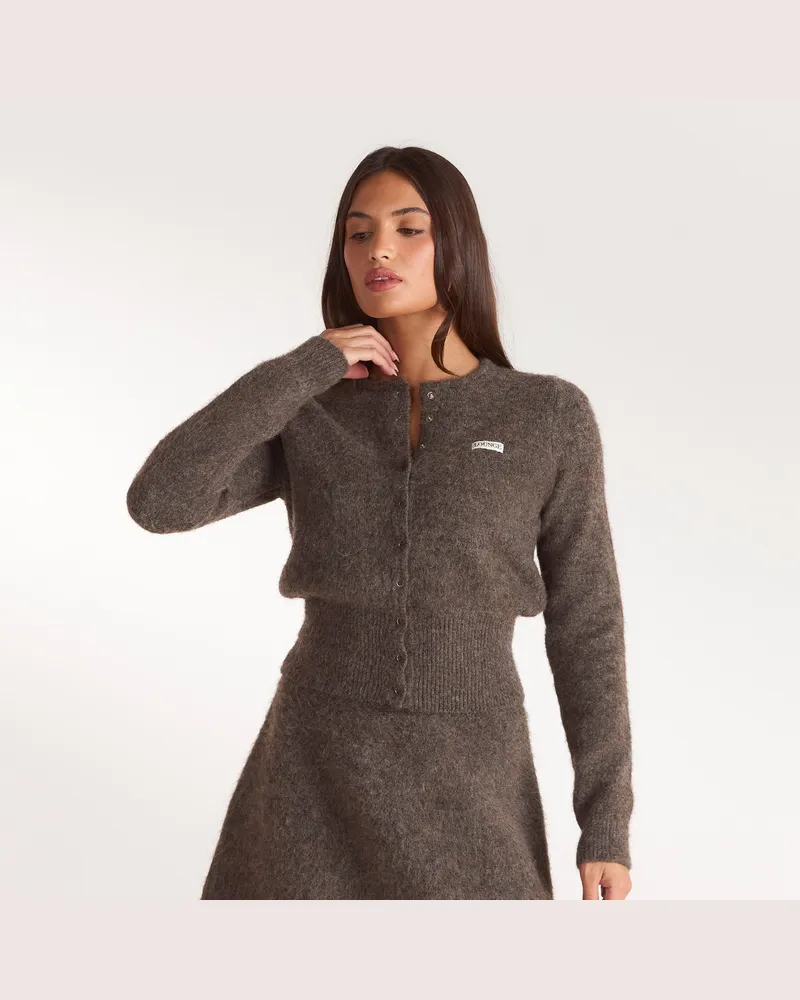 Lounge Tailierte Strickjacke - Aschbraun Ash-brown