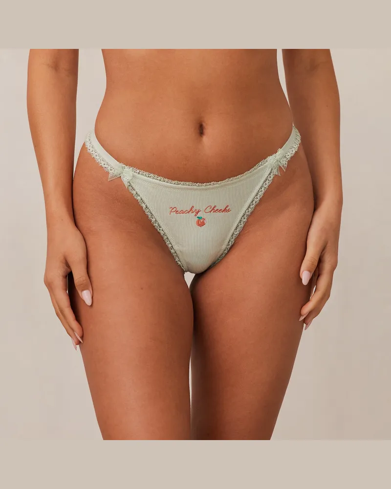Lounge Fruity 'Peachy Cheeks' G-string - Mintgrün Mint