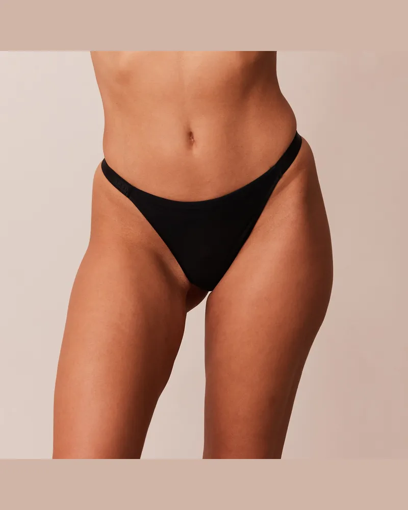 Lounge Smooth Mesh String - Schwarz Black