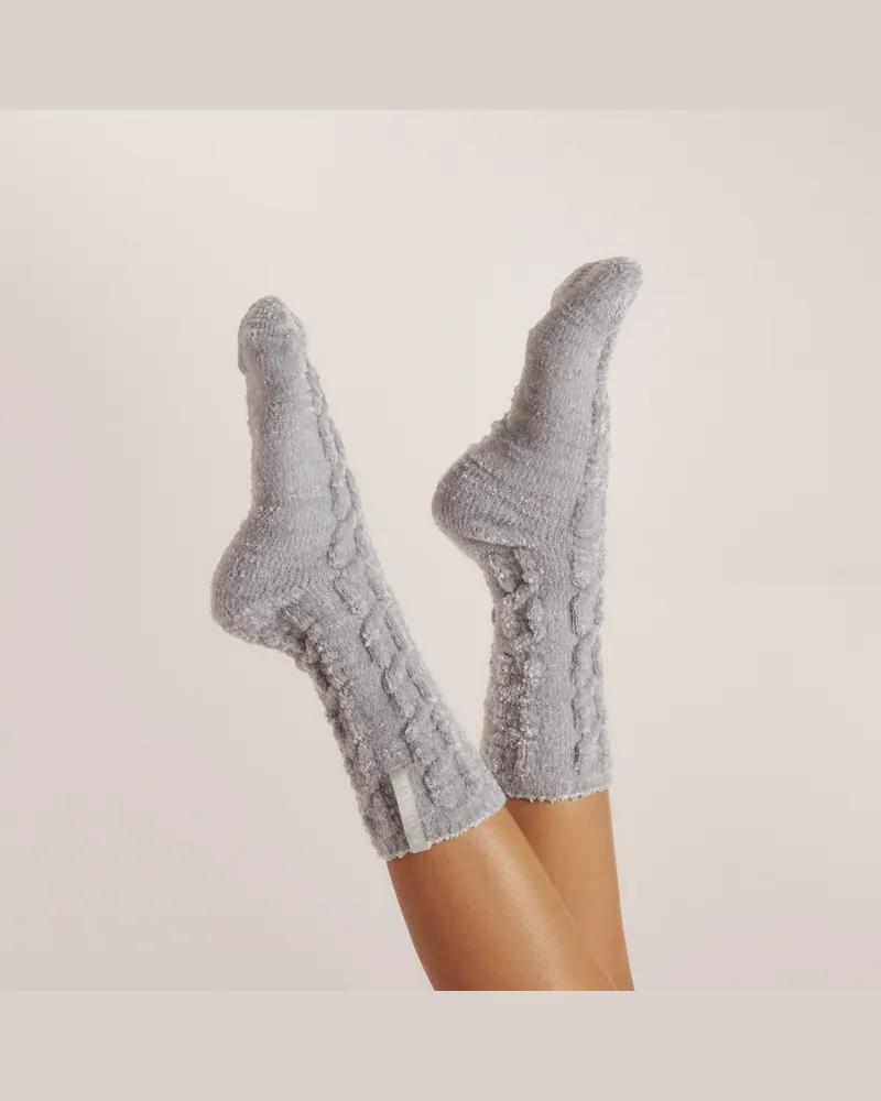Lounge Chenille Gestrickte Socken - Eisblau Eisbiau