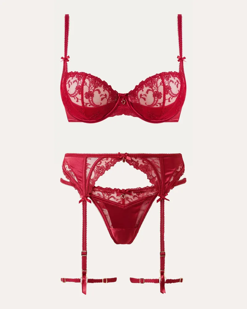 Lounge Valentina Intimates BH (Set) - Rotwein Red