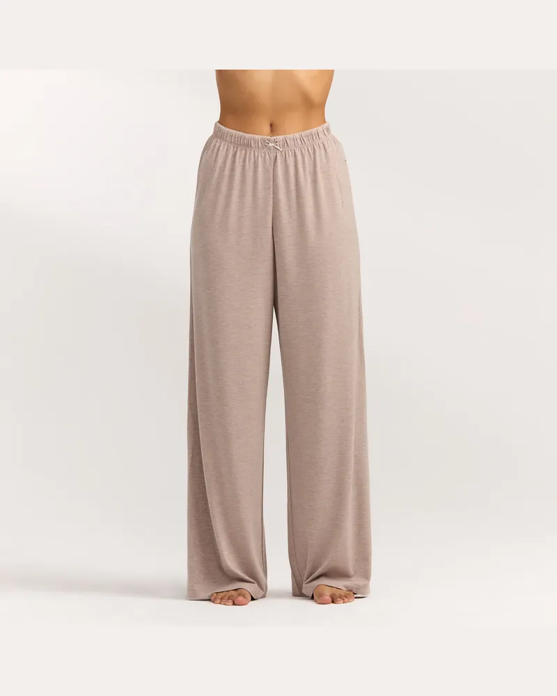 Lounge Modal Pyjama Hosen - Braune Melange Brown