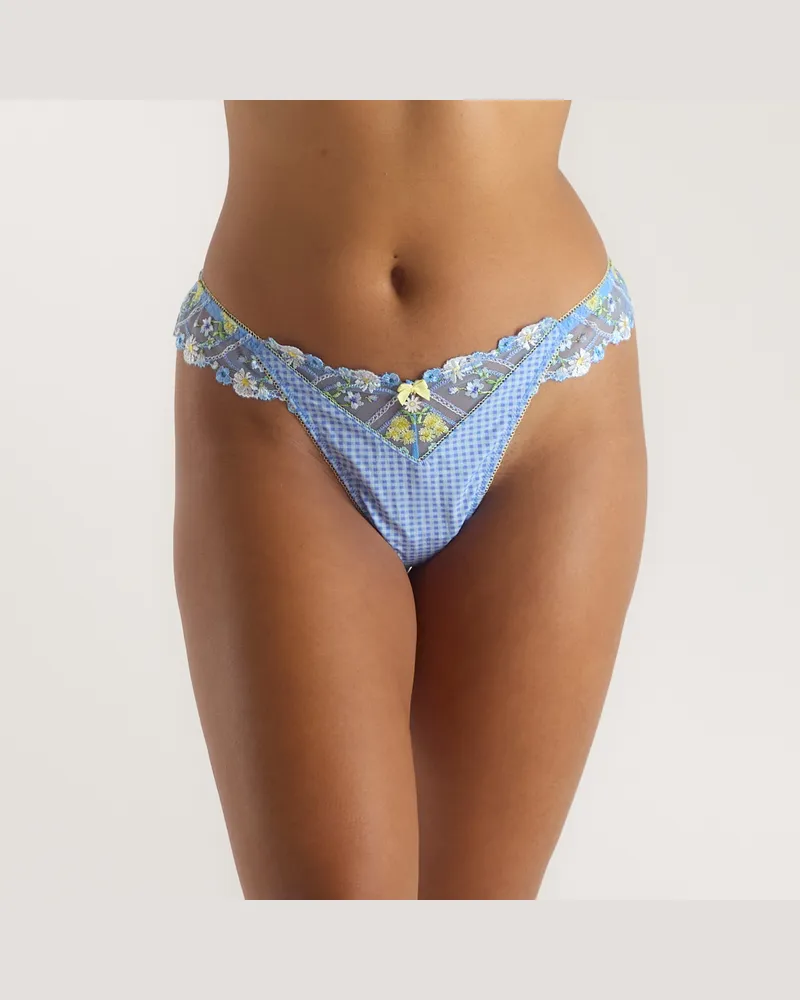 Lounge Breeze Thong - Blue - XS Blue