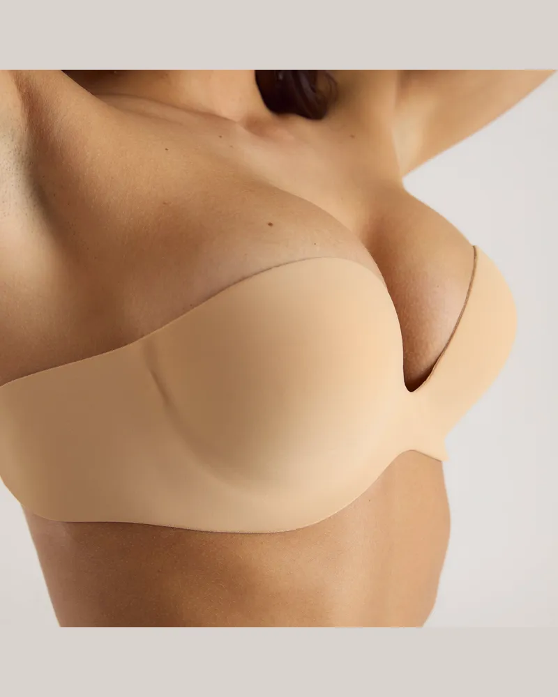 Lounge Stick-On Padded Push Up - Sand/Beige - Selbstklebender BH Wiederverwendbar - Schweiß- und wasserfest Sand