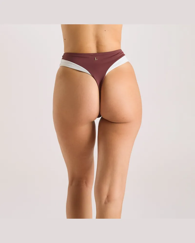 Lounge Monaco Hochtaillierter Bikini-String - Pflaume Plum