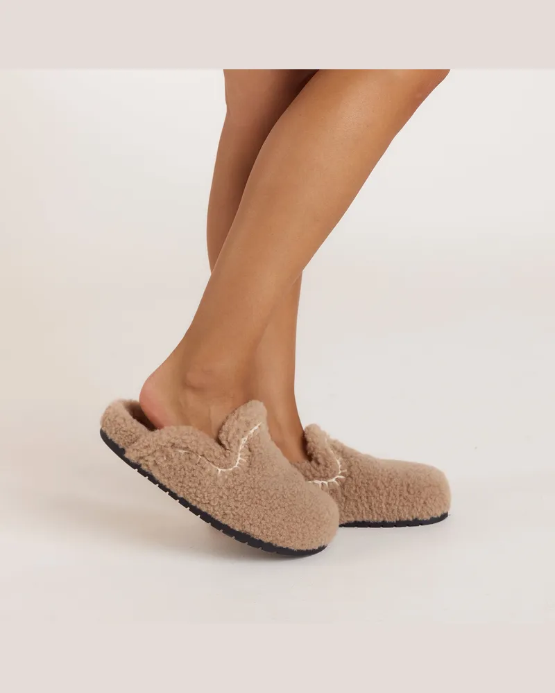 Lounge Anya Mule-Hausschuhe - Hellbraun Brown